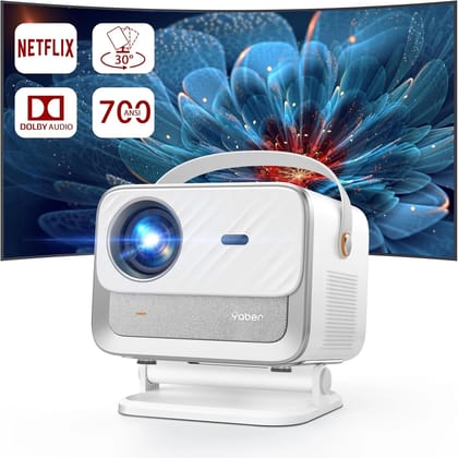 (Refurbished) Yaber V12- Smart Home Theater Projector with WiFi6, BT 5.2 , Licensed Netflix and Dolby Audio