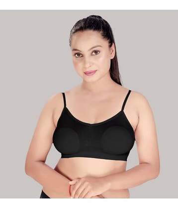 HAYA Polyester Lightly Padded Women's Shaping Bra ( Black )