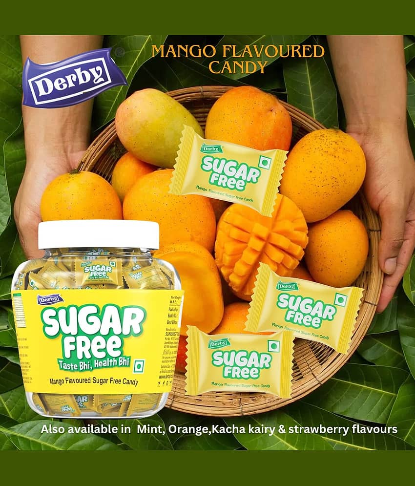 Derby Sugar Free Mango Flavored Hard Candies 660 gm Pack of 2