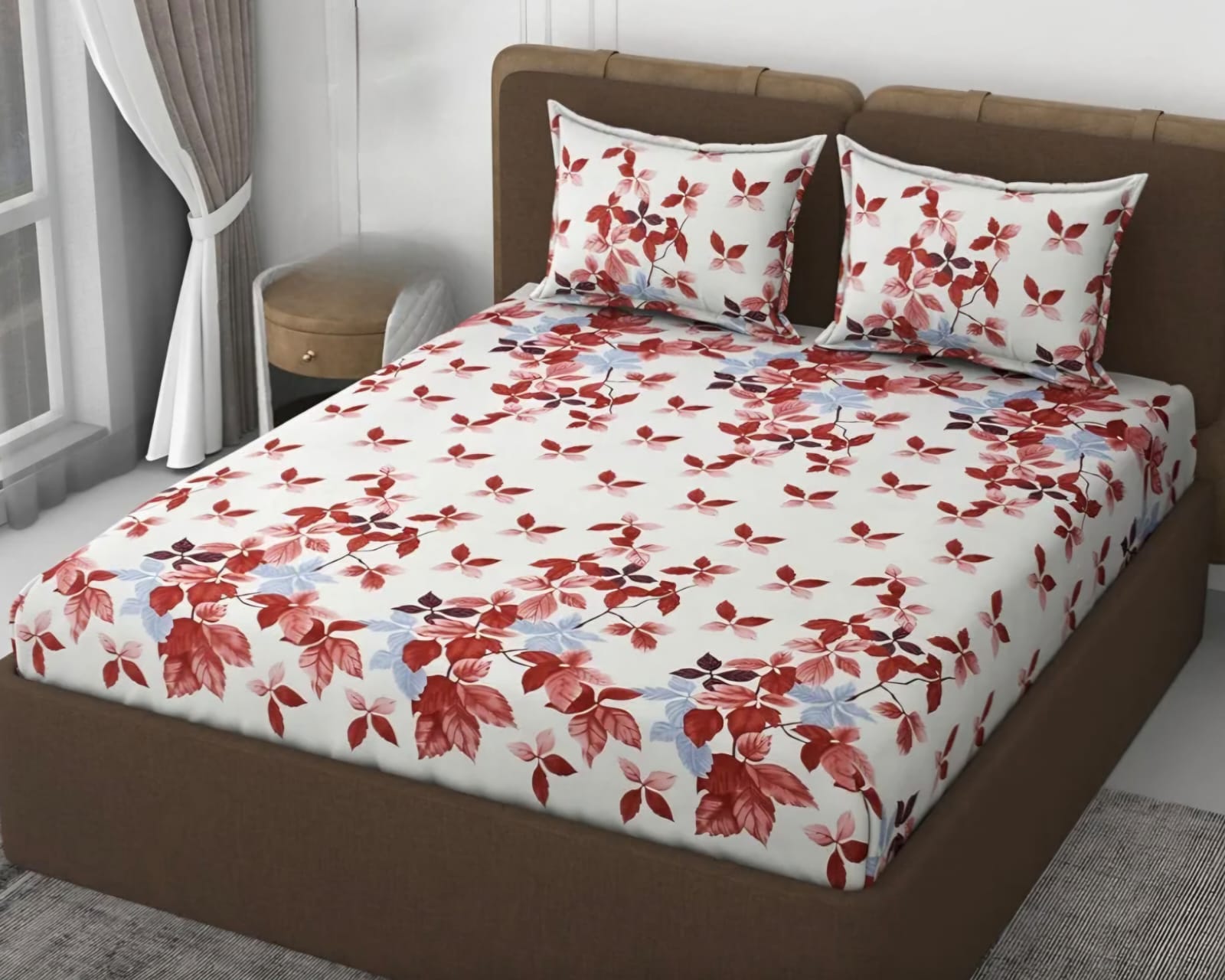 Bedsheets double bed comfort to your bedroom with our 90x100 size Fitted Glace Cotton