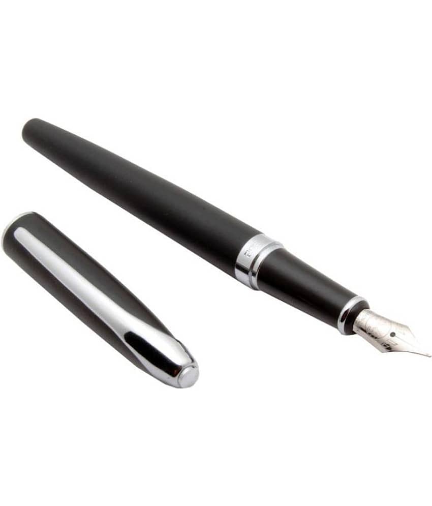 Domain Lion 362 Century Fountain Pen Matt Black With Chrome Trims