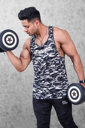 Alpha Gym Stringer - Camo-XXL