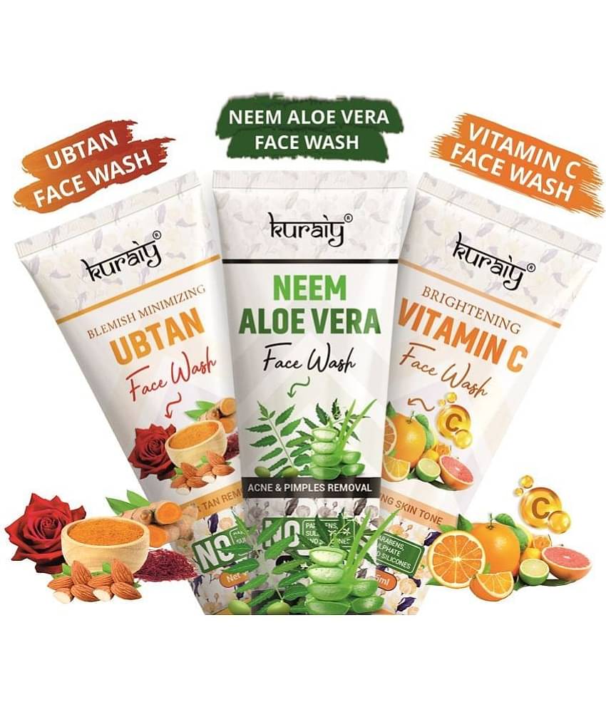 KURAIY Facial Cleanser Face Washing Remove Blackhead Face wash pack of 3