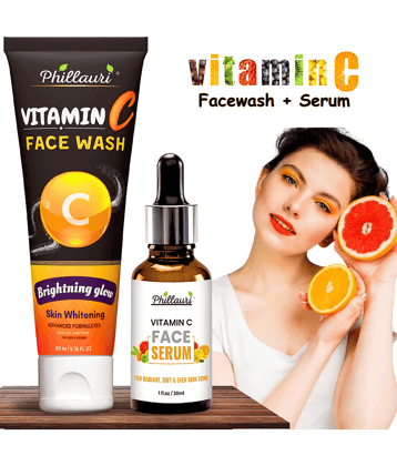 Brightening Skin And Dark Spot Removal Vitamin C Face Wash and Face Serum For All Typ of Skin Care Combo (30ml + 60ml)