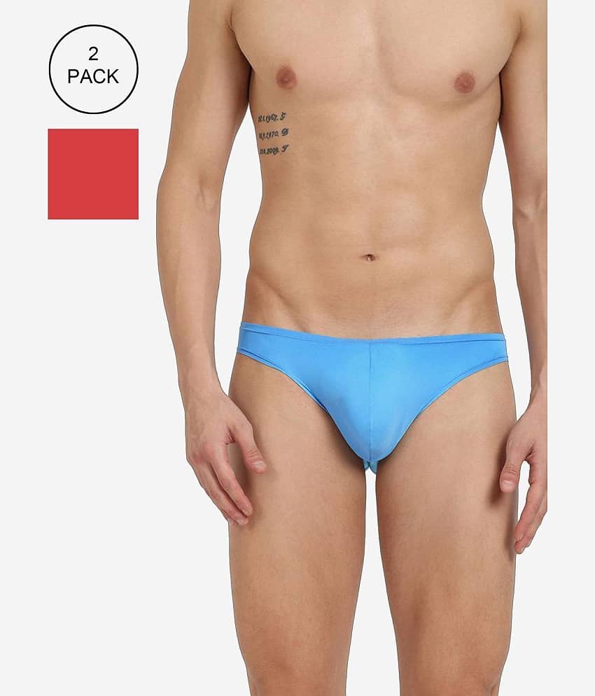 BASIICS By La Intimo Pack of 2 Polyester Bikini For Men's ( Multicolor )