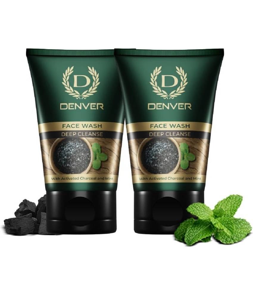 Denver Deep Cleanse Face Wash for Men - 100GM Each (Pack of 2)