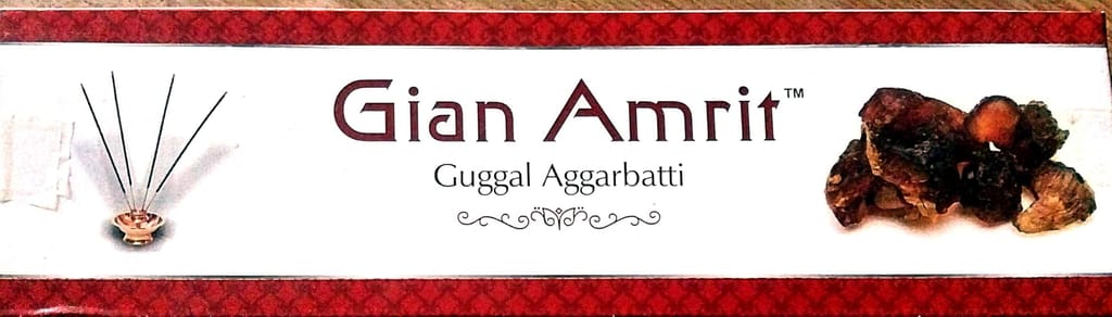 Gian Amrit Guggal Aggarbatti for Pooja & Meditation | Incense Sticks with Holder | Traditional | Perfume | Fusion Fragrances | Pack of 30 | - Pooja Needs | Buy online on ZillyBuy