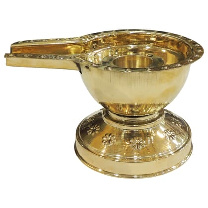 Brass Shivling Jal Abhishek Patra | Religious Puja Accessory, Height : 10.5 Inch (ZMAS655 C)