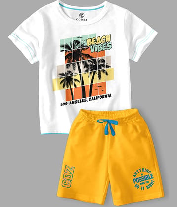 CODEZ Pack of 2 Boys Cotton Blend T-Shirt & Shorts Set ( Multicolor )