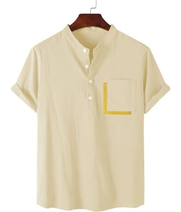 Vida Loca - Beige Linen Slim Fit Men's Casual Shirt (Pack of 1)