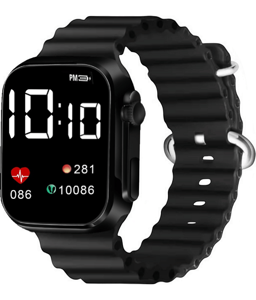 DECLASSE Black PU Digital Men's Watch