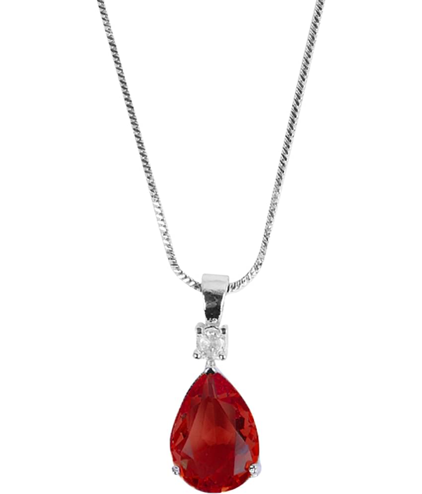 PUJVI - Red Pendant ( Pack of 1 )