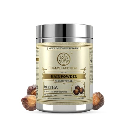 Khadi Natural Organic Reetha Powder For Hair Cleanser - 150gm