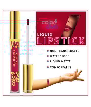 Color Diva Non Transfer Matte Liquid Lipstick LL501-105 Purple 6 mL