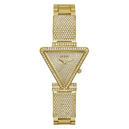 Guess Women 30 mm Gold Dial Analog Watch- GW0644L2-Gold