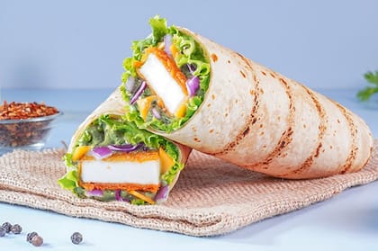 Chimichurri Spicy Paneer Wrap.