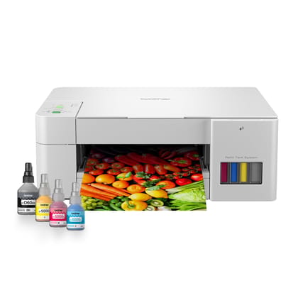 Brother Ink Tank DCP-T226 All in One (Print Scan Copy) Color Printer Best for Home, 64 MB, 150 Sheet Paper Tray, USB, Print Up to 7.5 K Pages in Black and 5 K in Color Each for (CMY),Free Installation Brother Ink Tank DCP-T226 All in One (Print Scan Copy