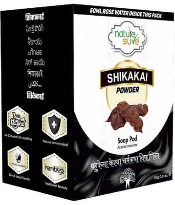 Nature Sure Shikakai Powder 100G With Free Rose Water 50Ml