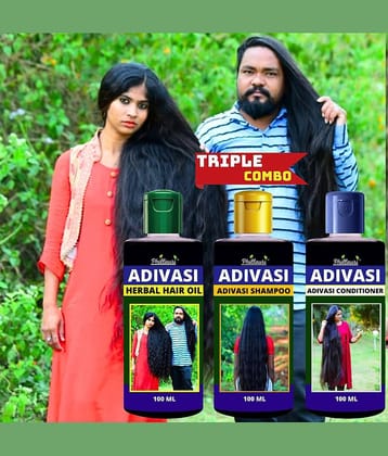 Phillauri Adivasi Hair oil & Adivasi Hair Shampoo & Hair conditioner Combo Kit
