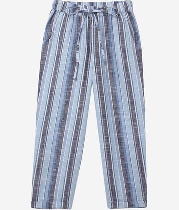 Cub McPaws Girls Linen Pants|Fashion Wear|4-5Years  (GS22PNT003Blu_04-05Y)