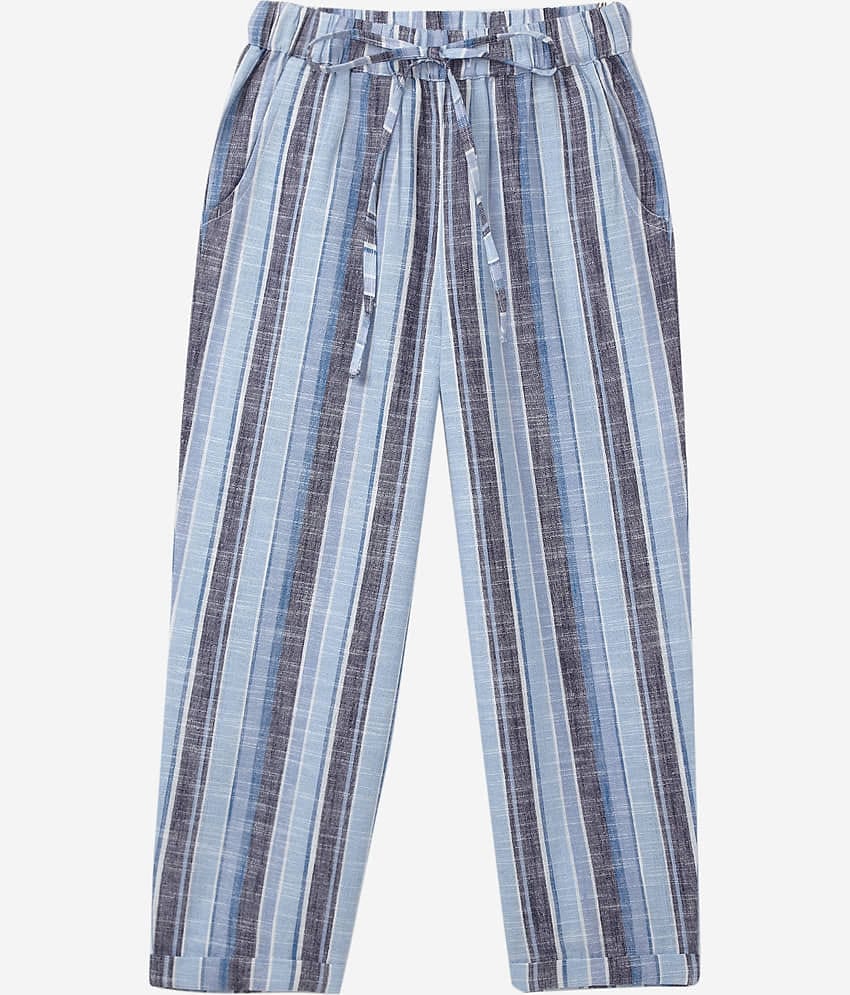 Cub McPaws Girls Linen Pants|Fashion Wear|4-5Years  (GS22PNT003Blu_04-05Y)