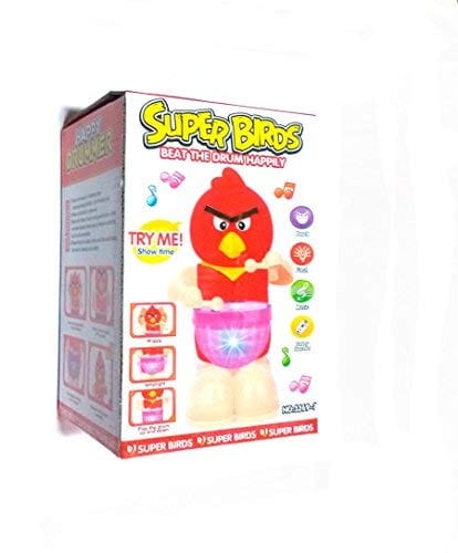 Nawani Plastic Playing Drummer with Light Music (18/11 cm, Multicolour)