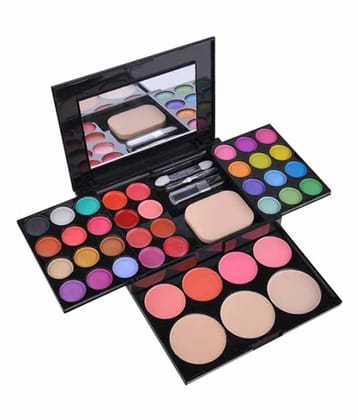 Ads Makeup-Kit Laptop With 24 Color Eye Shadow, Blusher, Compact Etc- A8199 - Multi-Coloured