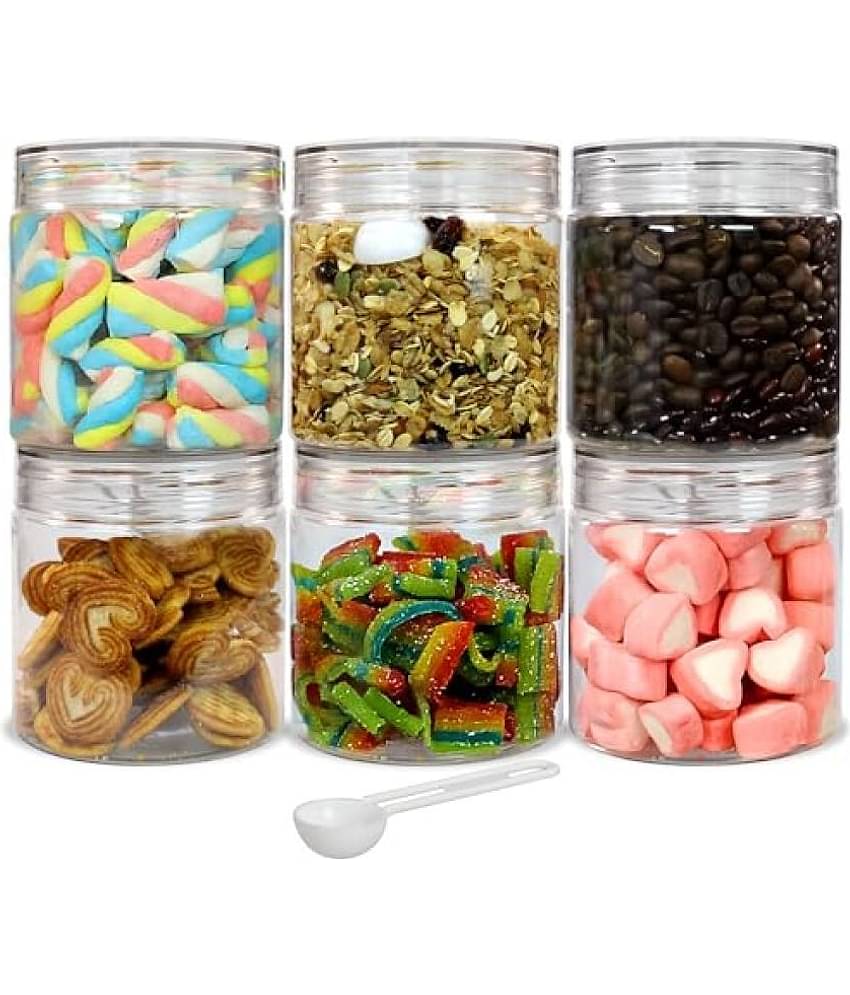 PearlPet Tiffany_500ml PET Transparent Spice Container ( Set of 6 )