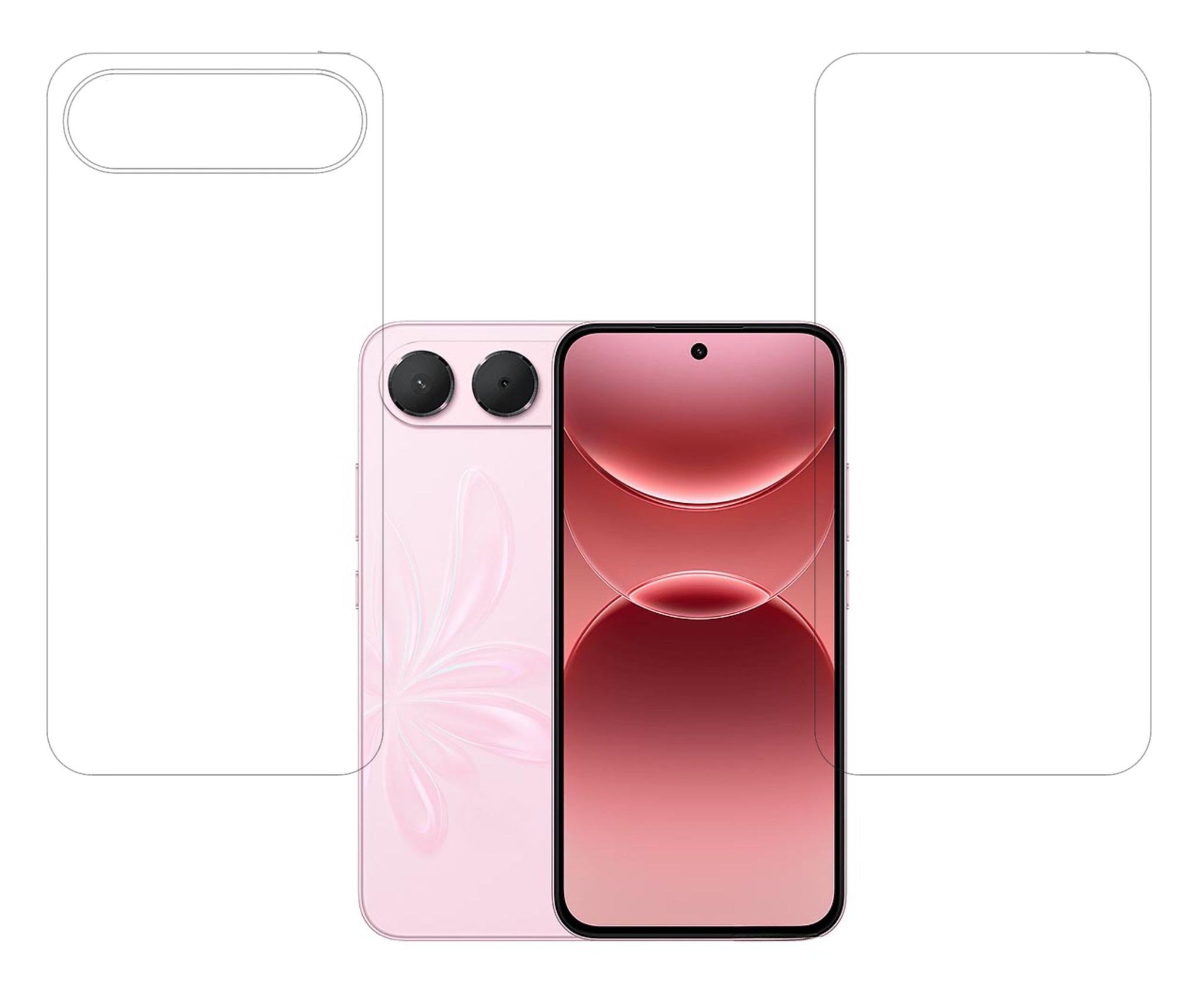 ISAAK Front and Back Screen Protector Compatible with OPPO F35 5G (COMBO PACK)