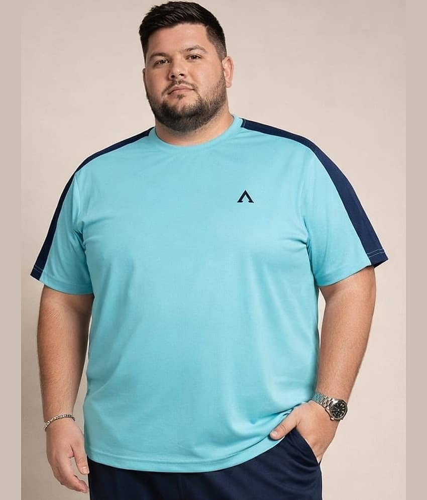 AUSTIVO Teal Polyester Regular Fit Men's Sports T-Shirt ( Pack of 1 )
