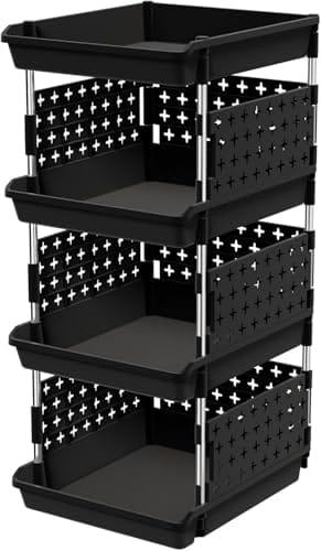 KITCHIVO™ Multipurpose Storage Rack Organizer with Stainless Steel Pipes