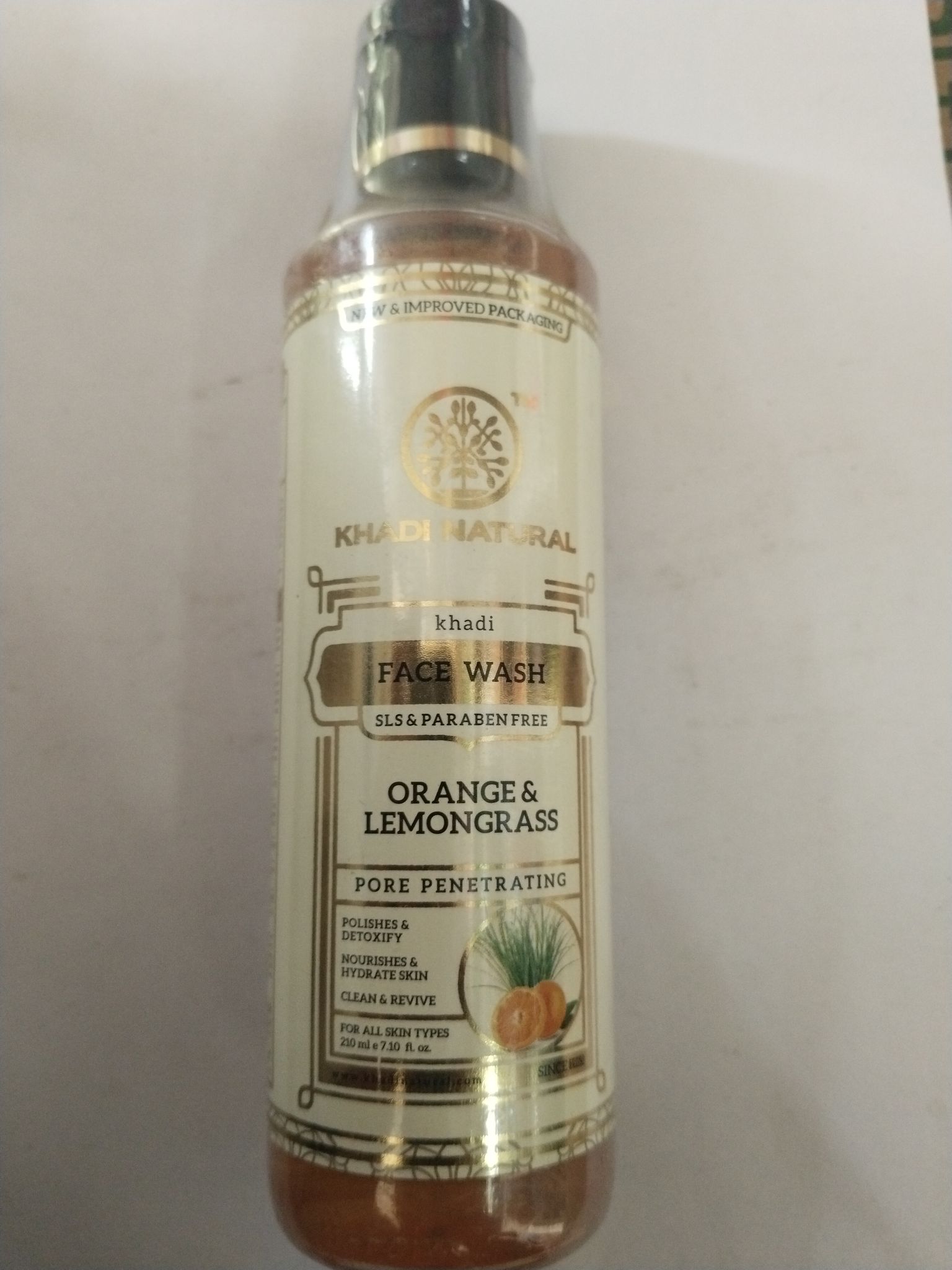 Khadi natural Khadi Face wash Orange & Lemongrass Pore penetrating 