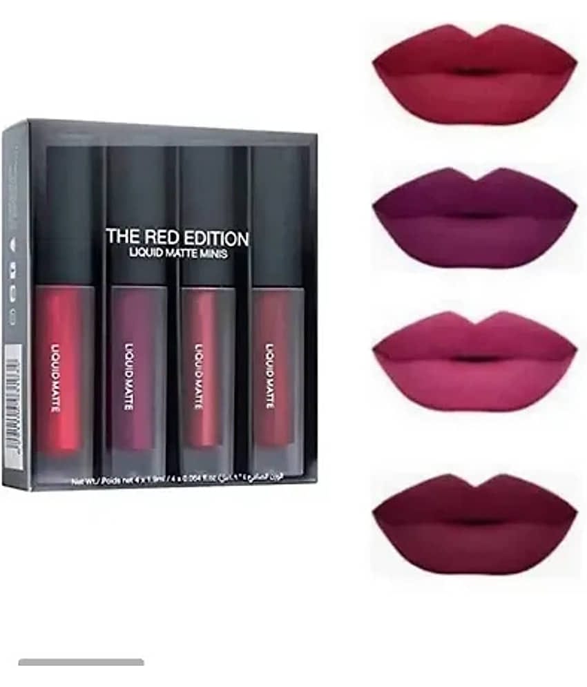 BLUSHIS Long Wear Multi Matte Lipstick (Pack of 4 )