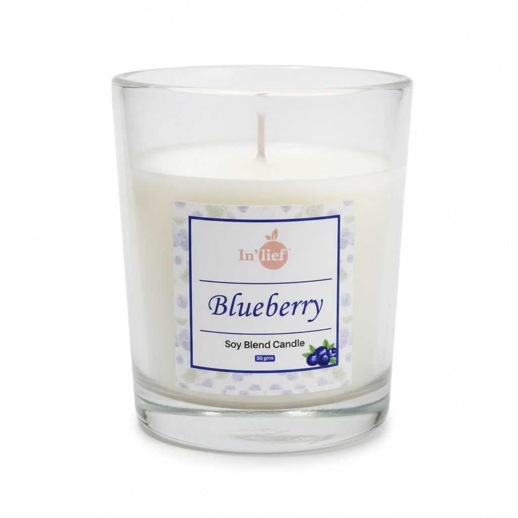 In'lief Shot Glass Candle | Blueberry | 50gms