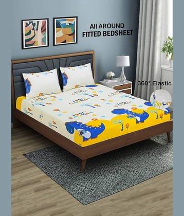 Home Candy Microfibre Animal 1 Bedsheet with 2 Pillow Covers - Multi