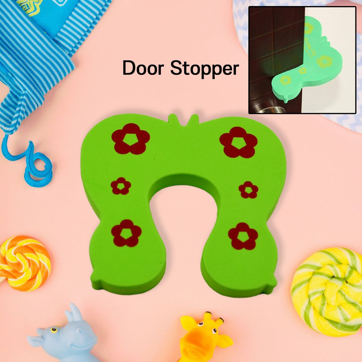 Kids Safety Finger Pinch Door Guard, Baby Safety Cute Animal Security Door Stopper (Set of 3)