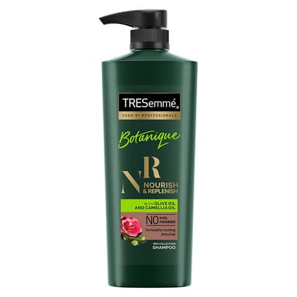Tresemme Botanique Nourish & Replenish Pro Collection Shampoo - Olive & Camellia Oil, No Dyes & Parabens, 580 Ml