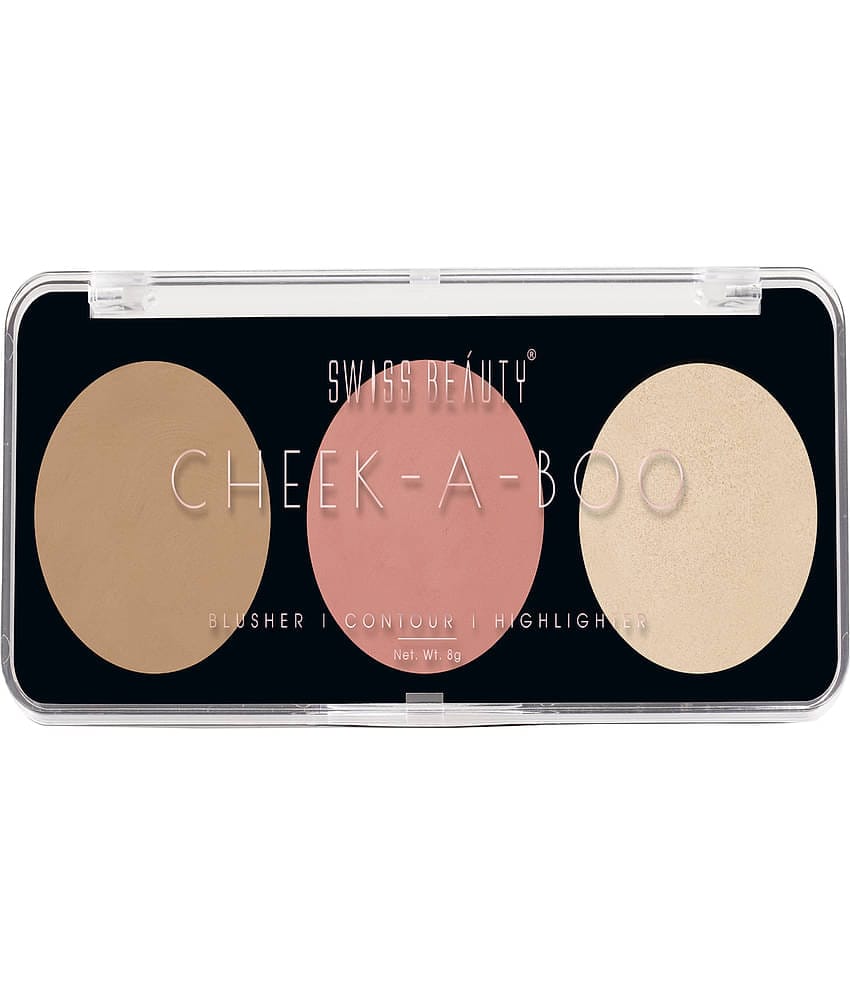 Swiss Beauty Cheek,A,Boo 3 In One Blusher, Contour, Highlighter(8G), Rust