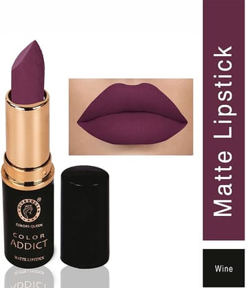 Colors Queen Color Addict Long Lasting Matte Lipstick (Shade - 04)