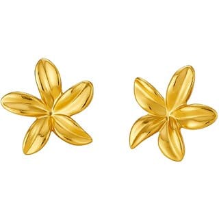 kimti 18k Gold Plated Sunburst Flower Gold Earrings kimti 18k Gold Plated Sunburst Flower Gold Earrings