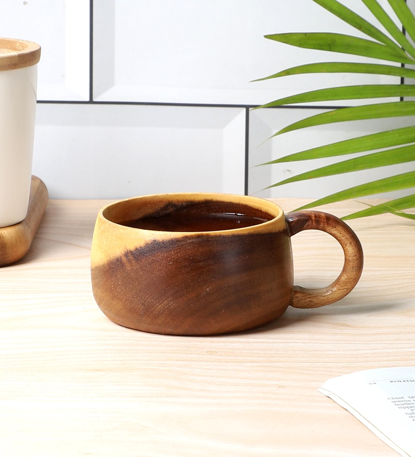 NATURALLYOURS WOODENWARES - Coffee Mug (Dia-8.5 X H-5 CMS)