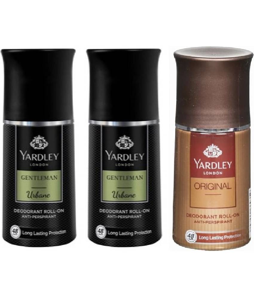 Yardley London 2 URBAN & 1 ORIGINAL Deodorant Spray for Men,Women 150 ml ( Pack of 3 )
