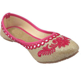 Oxhide Pink Jutti For Women Oxhide Pink Jutti For Women