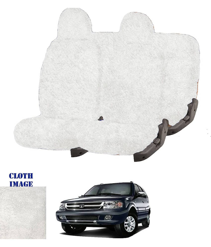 Tata Safari Dicor White 7 Seater Car Seat Cover