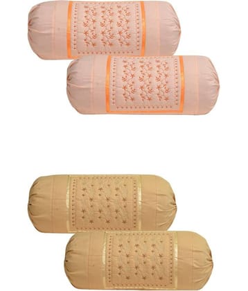 MAHALUXMI COLLECTION Pack of 4 Multi Bolster Cover (Size - 16 In X 35 In)
