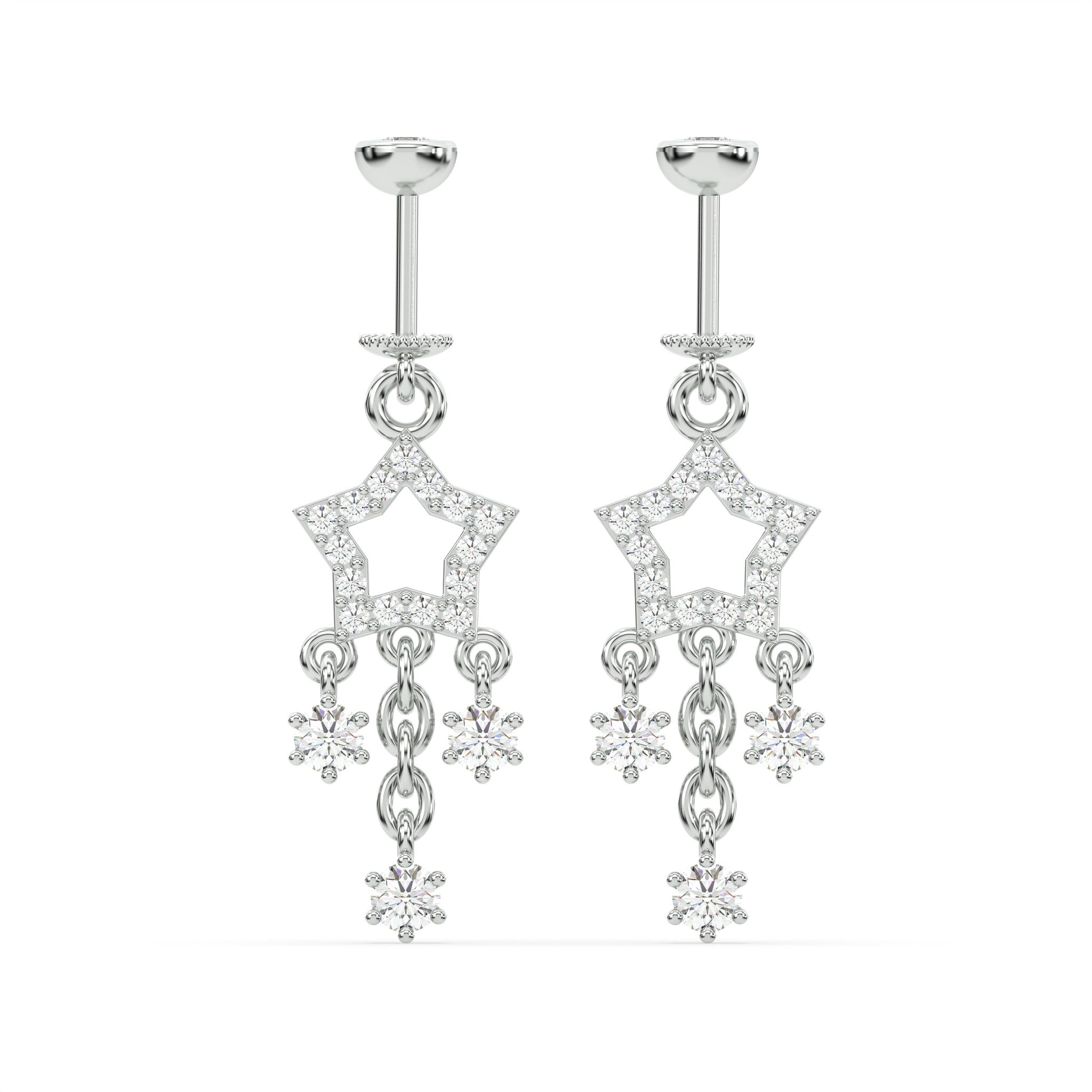 Multi Stone Drops - Helix Hanging-Screw attachment