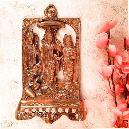 Ram Darbar Wall Hanging - Metal Wall Decor - 10 Inch