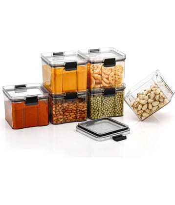 Analog kitchenware - Polyproplene Black Food Container ( Set of 6 - 550 )