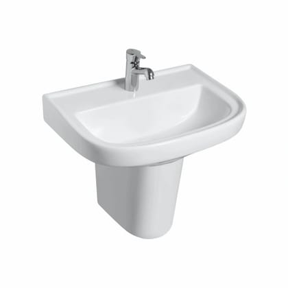 MESHWO Wash Basin with Half Pedestal