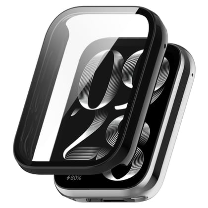 Valente 2-in-1 Hard Polycarbonate Protective Case for Boat Xtend Smartwatch-Black